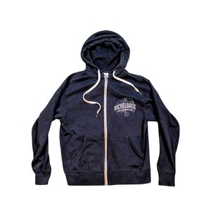 Nickelback Official Vintage 00s Black Full-Zip Hoodie Y2K Unisex
